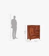 Alvon Sheesham Wood Chest Of Drawers (Honey Finish) - Image 4