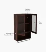 Tavies Sheesham Wood Wall Mounted Bathroom Cabinet (Walnut Finish) - Image 4