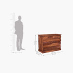 Colley Wooden Chest Of Drawers (Honey Finish) - Image 4