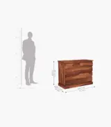 Mcollie Sheesham Wood Chest Of Drawers (Honey Finish) - Image 4