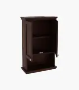 Froey Sheesham Wood Wall Mounted Bathroom Cabinet (Walnut Finish) - Image 4
