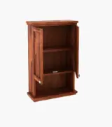 Froey Sheesham Wood Wall Mounted Bathroom Cabinet (Honey Finish) - Image 4