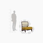 Terence Lounge Chair (Velvet, Chestnut Brown) - Image 4