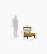 Tyrence Sheesham Wood Frame with Cushioned Velvet Seating Lounge Chair (Chestnut Brown with Walnut Finish) - Image 4