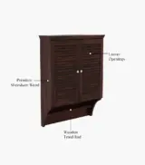 Caney Sheesham Wood Wall Mounted Bathroom Cabinet (Walnut Finish) - Image 4