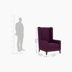 Joan Lounge Chair (Velvet, Mulberry Pink) - Image 4