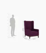 Johan Sheesham Wood  Frame with Cushioned Velvet Seating Lounge Chair (Mulberry Pink with Walnut Finish) - Image 4