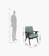 Crosper Sheesham Wood Frame with Cushioned Velvet Seating Arm Chair (Bubble Robins with Walnut Finish) - Image 4