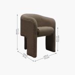 Edna Arm Chair (Boucle Grey) - Image 4
