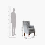 Edoree Arm Chair (Graphite Grey) - Image 4