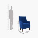 Edoree Arm Chair (Indigo Blue) - Image 4