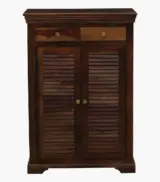 Carlison Sheesham Wood Shoe Cabinet (Provincial Teak Finish) - Image 4