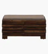 Syena Sheesham Wood Shoe Rack with Cushion Seating (Honey Oak Finish) - Image 4