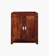 Orniel Sheesham Wood Shoe Cabinet (Honey Oak Finish) - Image 4