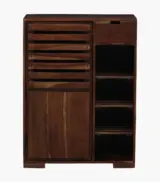 Wiemar Sheesham Wood Shoe Cabinet (Provincial Teak Finish) - Image 4
