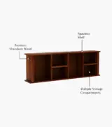 Tiaga Sheesham Wood Wall Shelf with Open Storage (Honey Finish) - Image 4
