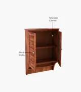Caney Sheesham Wood Wall Mounted Bathroom Cabinet (Honey Finish) - Image 5