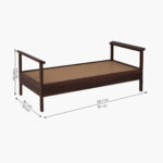 Leona Divan (Walnut Finish) - Image 4