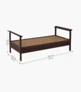 Lyona Sheesham Wood Diwan Bed (Walnut Finish) - Image 4