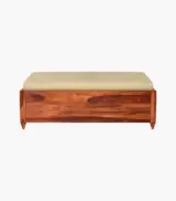 Aldriana Sheesham Wood Diwan Bed with Box Storage (Honey Finish) - Image 5