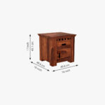 Adolph Bedside Table (Honey Finish) - Image 5