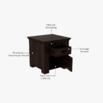 Adolph Bedside Table (Walnut Finish) - Image 4