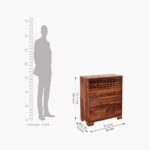 Alexus Wooden Chest Of Drawers (Honey Finish) - Image 4