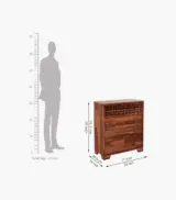Elexus Sheesham Wood Chest Of Drawers (Honey Finish) - Image 4