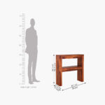 Castor Console Table (Honey Finish) - Image 5