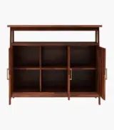 Elrin Sheesham Wood Console Table with Box and Open Storage (Honey Finish) - Image 2