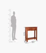 Waltes Sheesham Wood Console Table with Drawer Storage (Honey Finish) - Image 5