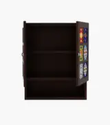 Symone Sheesham Wood Wall Mounted Kitchen Rack (Walnut Finish) - Image 5
