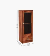 Mcyneil Sheesham Wood Wall Mounted Bathroom Cabinet (Honey Finish) - Image 5
