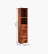 Medknight Sheesham Wood Wall Mounted Bathroom Cabinet (Honey Finish) - Image 5