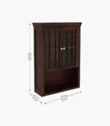 Darney Sheesham Wood Wall Mounted Bathroom Cabinet (Walnut Finish) - Image 5