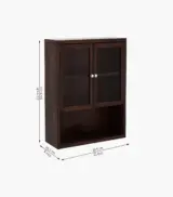 Danvies Sheesham Wood Wall Mounted Kitchen Rack (Walnut Finish) - Image 5