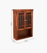 Darney Sheesham Wood Wall Mounted Bathroom Cabinet (Honey Finish) - Image 5