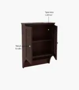 Caney Sheesham Wood Wall Mounted Bathroom Cabinet (Walnut Finish) - Image 5