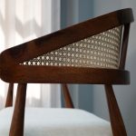 Alexia Curved Arm Chair with Cane (Honey Finish) - Image 5