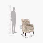 Edoree Arm Chair (Magnolia Beige) - Image 5