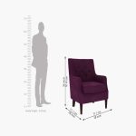 Edoree Arm Chair (Mulberry Pink) - Image 5