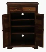 Carlison Sheesham Wood Shoe Cabinet (Provincial Teak Finish) - Image 5