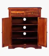 Sormikal Sheesham Wood Shoe Cabinet (Honey Oak Finish) - Image 5