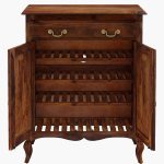 Anne Sheesham Wood Shoe Cabinet In Provincial Teak Finish - Image 5