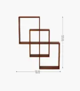 Grinzo Sheesham Wood Wall Shelf with Open Storage (Honey Finish) - Image 5