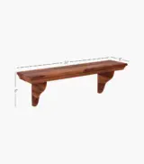 Teller Sheesham Wood Wall Shelf with Open Storage (Honey Finish) - Image 5