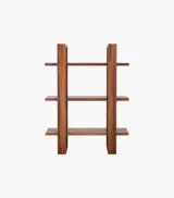 Proston Sheesham Wood Wall Shelf with Open Storage (Honey Finish) - Image 5