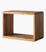 Anamur Solid Oak Wood Set of 3 Wall shelves with Open Storage (Honey Oak Finish) - Image 4