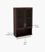 Tavies Sheesham Wood Wall Mounted Bathroom Cabinet (Walnut Finish) - Image 5