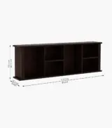 Tiaga Sheesham Wood Wall Shelf with Open Storage (Walnut Finish) - Image 5